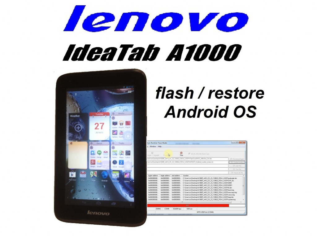 Lenovo Ideatab A1000F Как прошить сток ROM / Как сменить прошивку