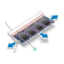 Шаг 3 Замена модуля памяти Dell Inspiron n5110 Снимите модуль памяти