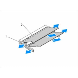 Шаг 3 Замена модуля памяти Dell Vostro 1710 Снимите модуль памяти
