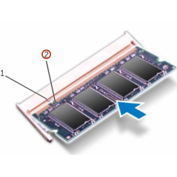 Шаг 3 Замена модуля памяти Dell Inspiron 13z 5323 Выровняйте паз